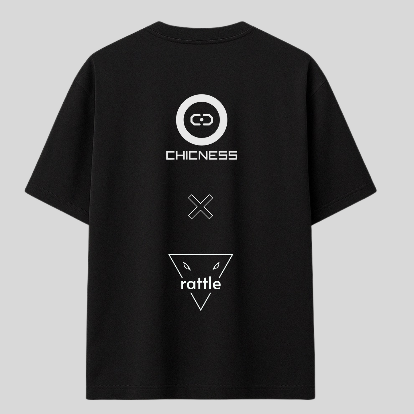 Chicness X Rattle - Black Oversized T-Shirt