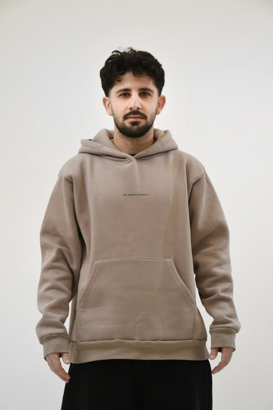 “THE SERPENT JOURNAL“ Hoodie - Grey Rock