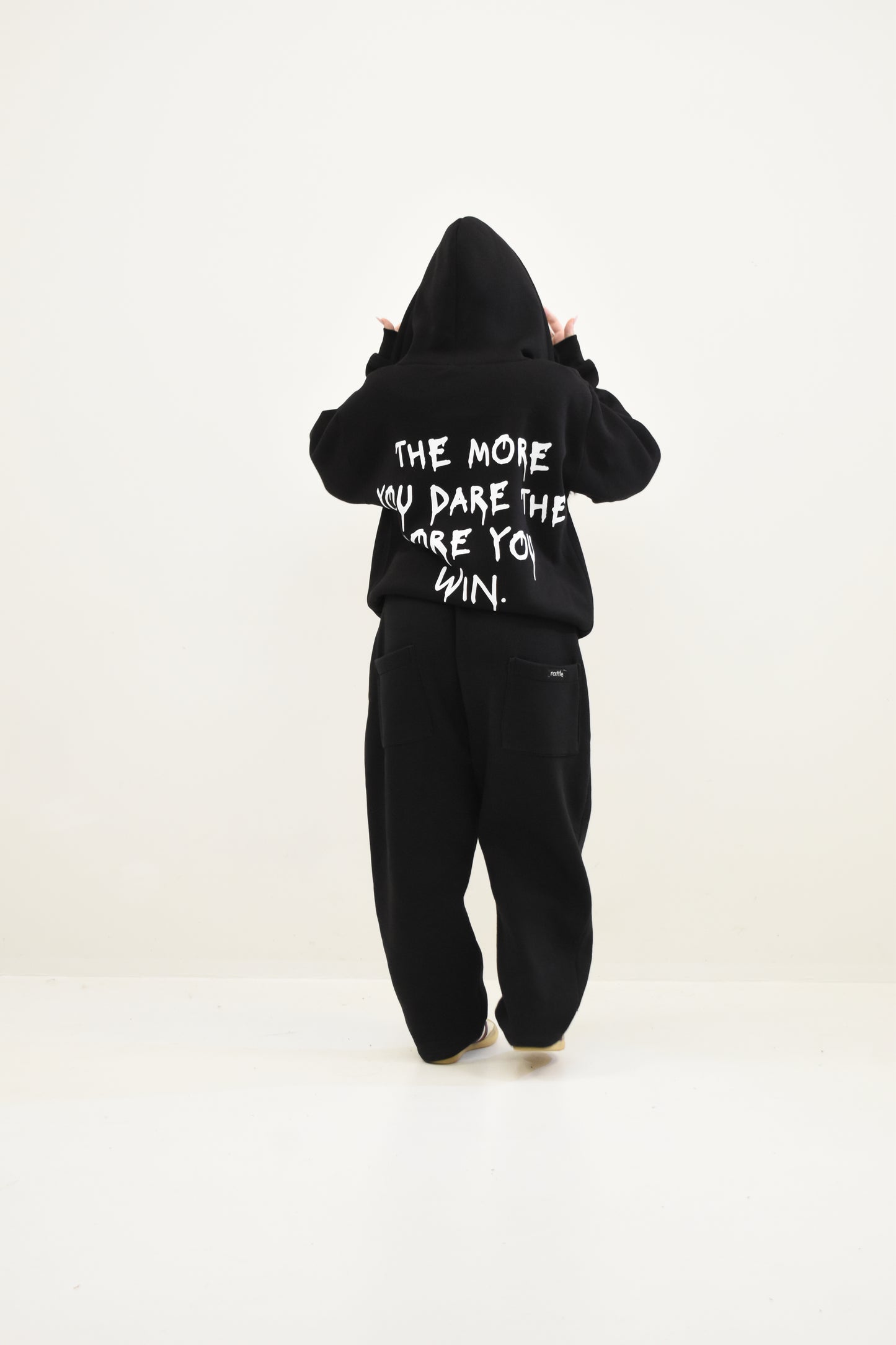 “ESTablished” Zip-Up Hoodie Black