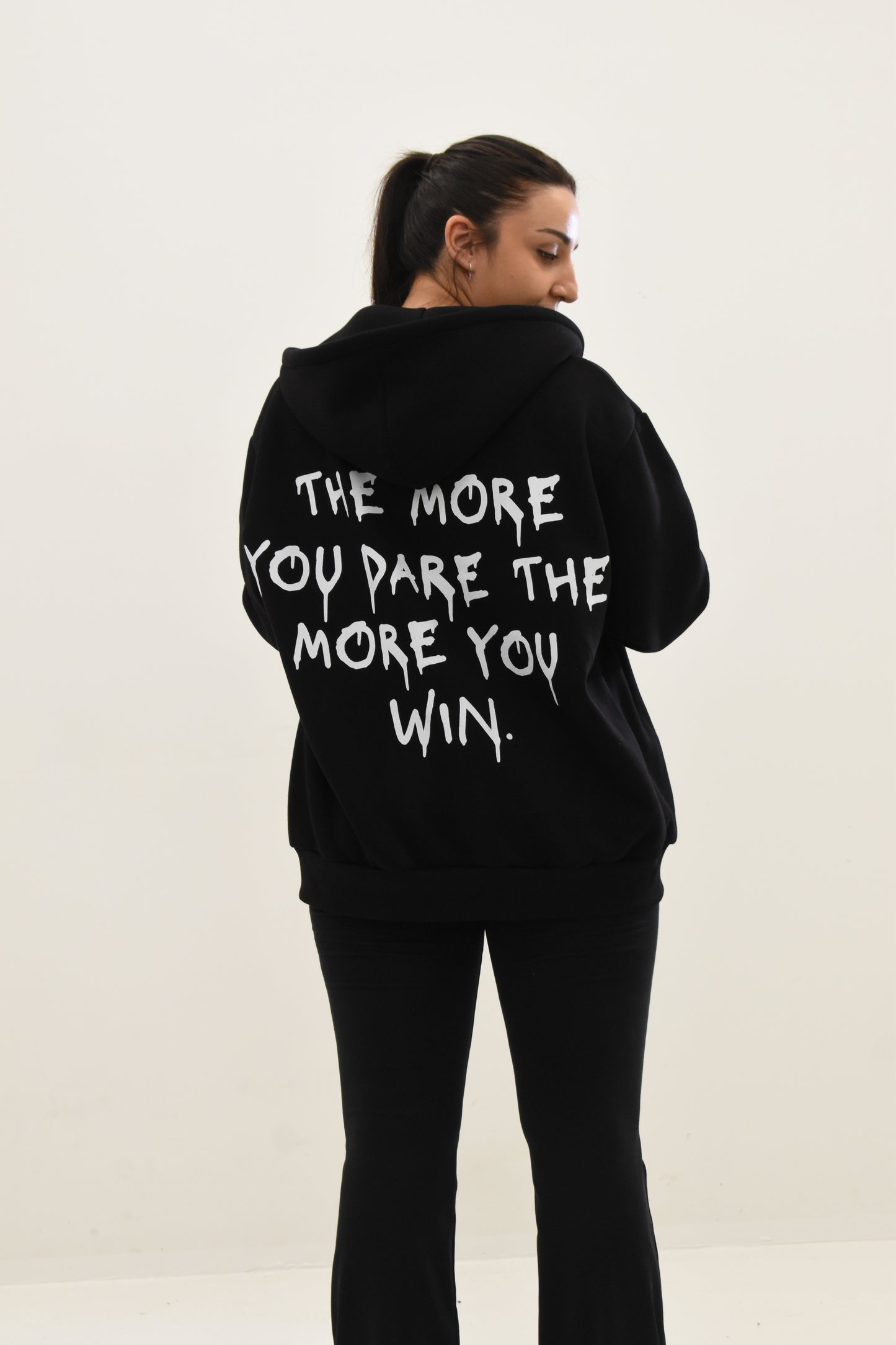 “ESTablished” Zip-Up Hoodie Black