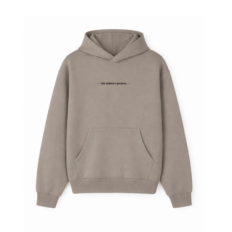 “THE SERPENT JOURNAL“ Hoodie - Grey Rock