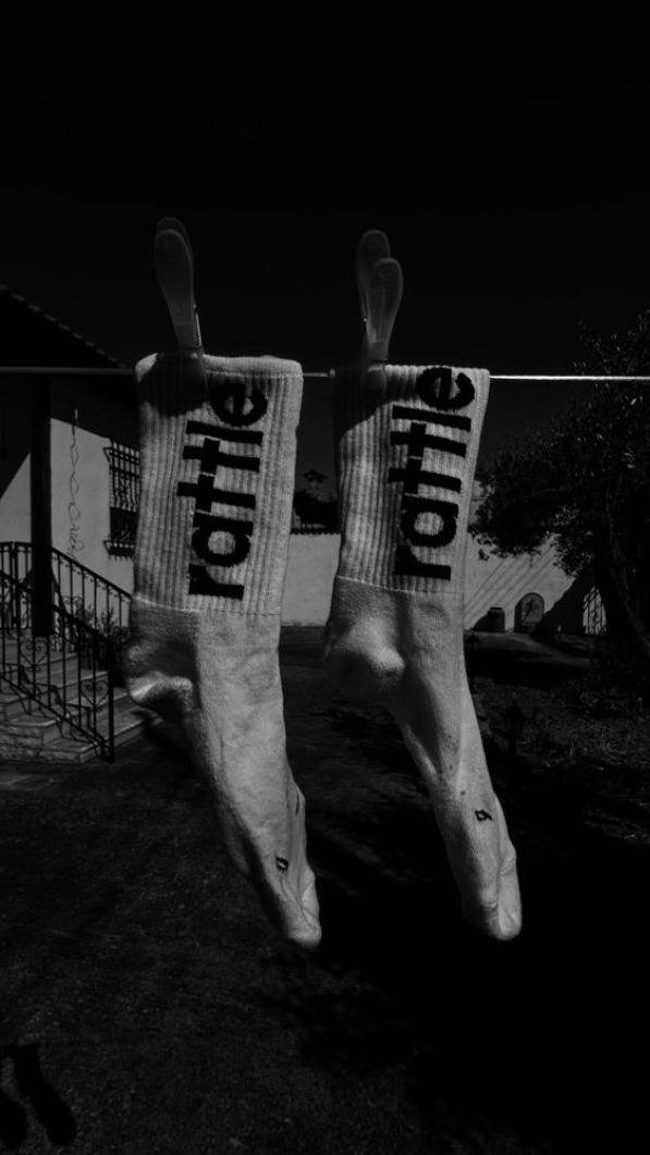 Rattle Mid-Calf Crew Socks | White